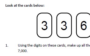 Can you arrange the digit cards given to give the highest, lowest numbers?